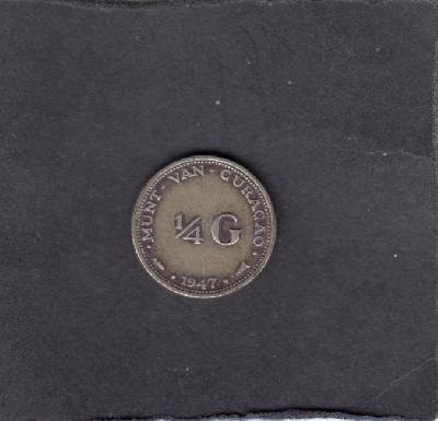 Beschrijving: 1/4 Gulden  WILHELMINA